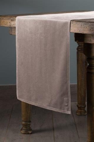 Specialty Velvet Glacier Gray table runner